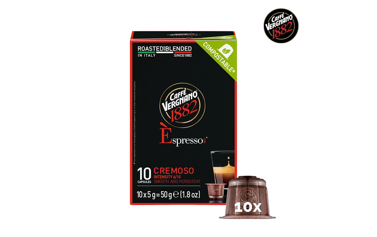 Caffè Vergnano Kaffeekapseln Espresso Cremoso 10 Stück Caffè Vergnano Kaffeekapseln Espresso Cremoso 10 Stück
