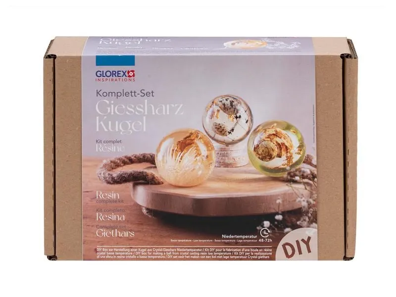Glorex Giessharz Crystal Kugel Mehrfarbig Glorex Giessharz Crystal Kugel Mehrfarbig