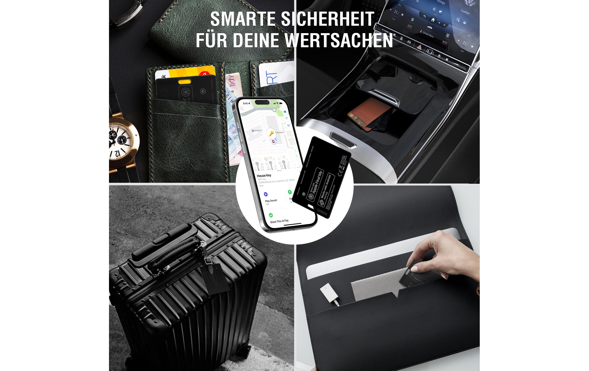4smarts Standort-Finder SkyTag Card Duos ReCharge Schwarz 4smarts Standort-Finder SkyTag Card Duos ReCharge Schwarz
