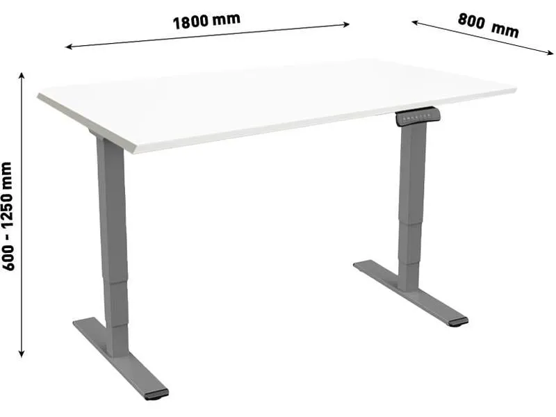Contini ET225E 1.8 x 0.8 m, Dunkelgrau/Weiss Contini ET225E 1.8 x 0.8 m, Dunkelgrau/Weiss