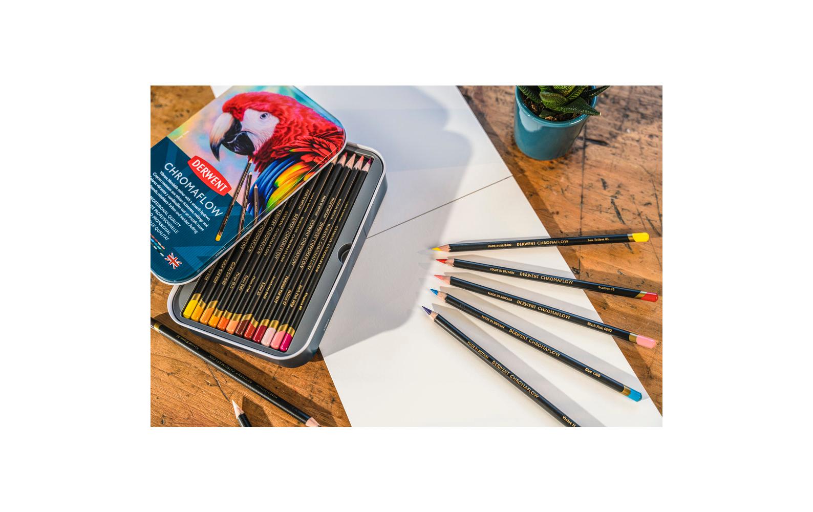 Derwent Chromaflow Buntstifte, mehrfarbig, 3,5 mm, 48-teilig