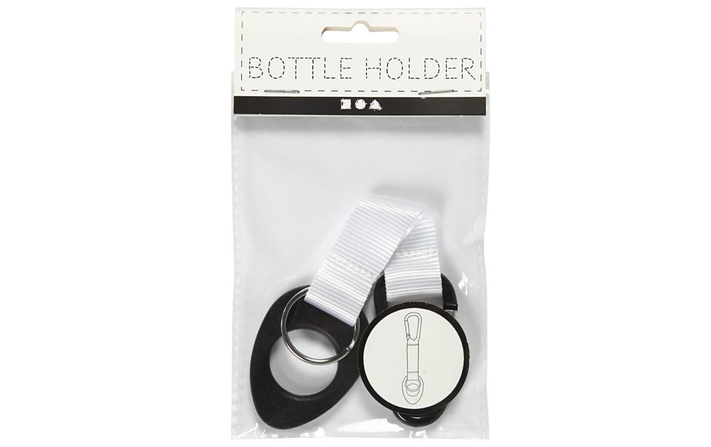 Creativ Company Flaschenhalter mit Karabiner 4 x 17 cm, White Creativ Company Flaschenhalter mit Karabiner 4 x 17 cm, White
