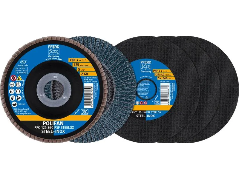Pferd Trenn-/Fächerscheiben EHT 125, 22.23 mm, Set Pferd Trenn-/Fächerscheiben EHT 125, 22.23 mm, Set