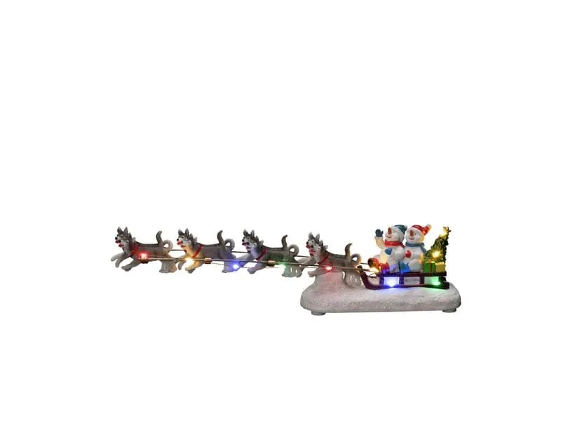 Konstsmide LED-Figur Schneemann mit Schlitten, 38 cm Konstsmide LED-Figur Schneemann mit Schlitten, 38 cm