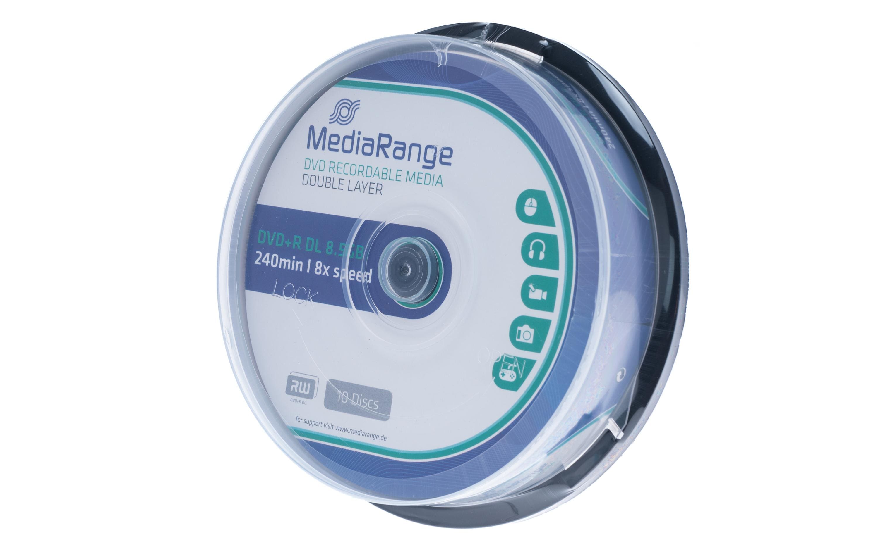 MediaRange DVD+R Medien 8.5 GB, Spindel (10 Stück)