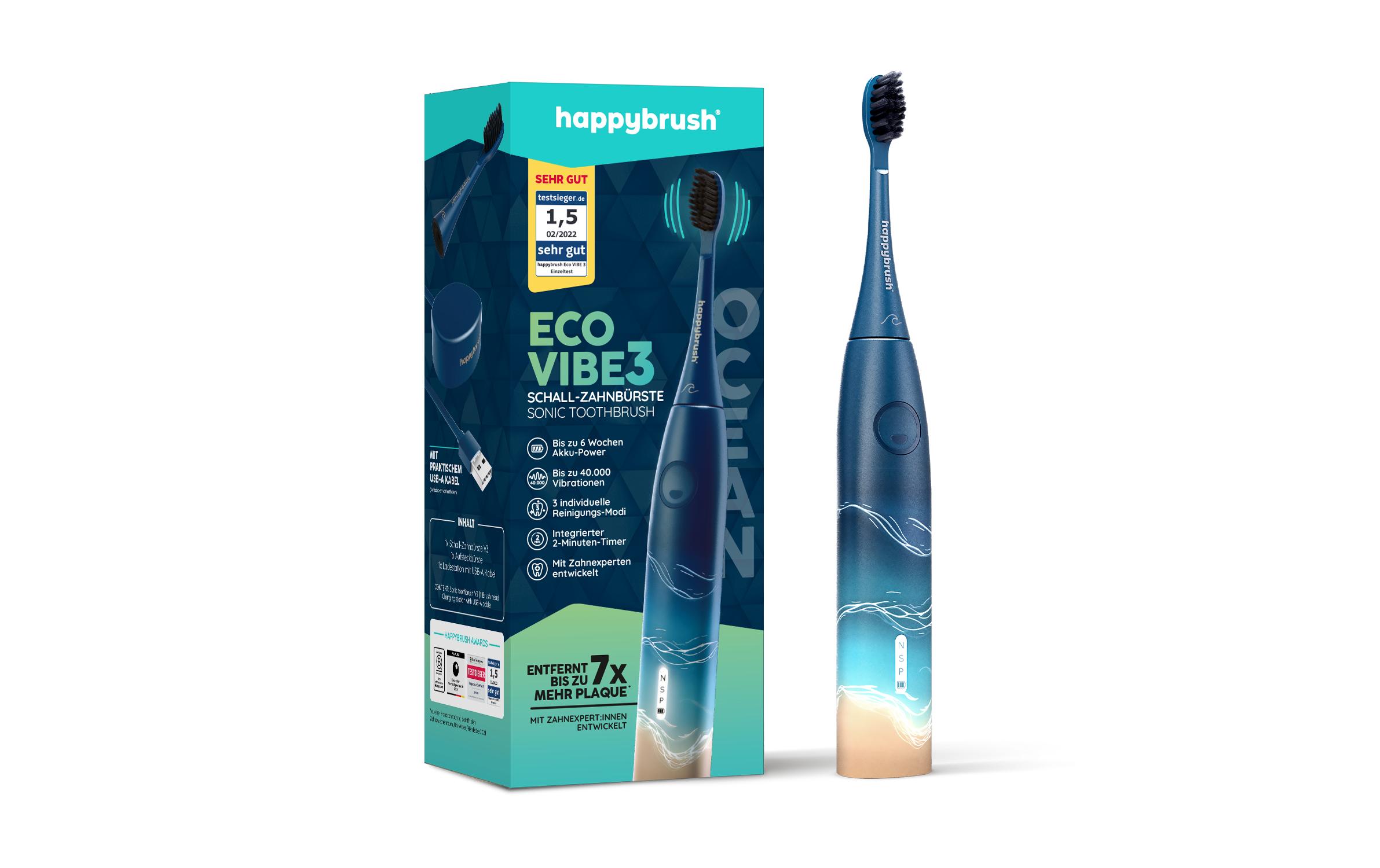 happybrush EcoVibe 3 Ocean Edition StarterKit light
