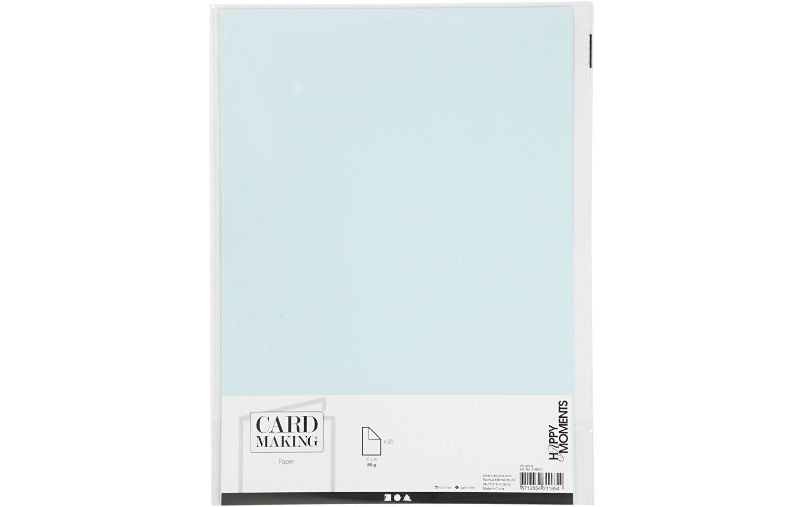 Creativ Company Bastelpapier 70 g, 20 Blatt, Hellblau
