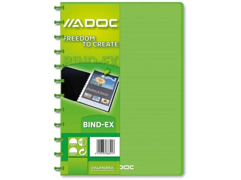 Adoc Sichtbuch Colorlines A4, 30 Taschen, Grün