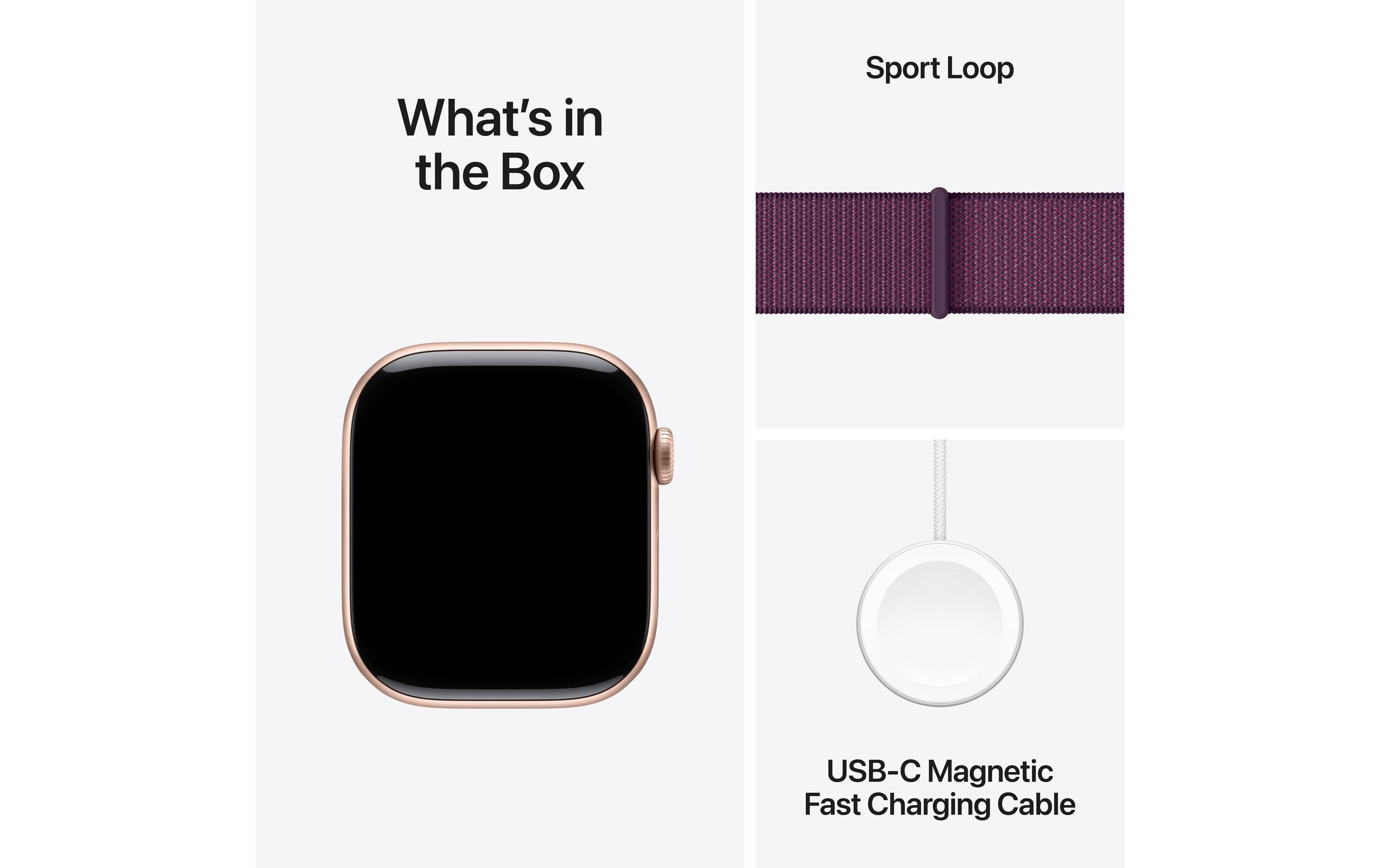 Apple Watch Series 10 46 mm Alu Roségold Loop Plum