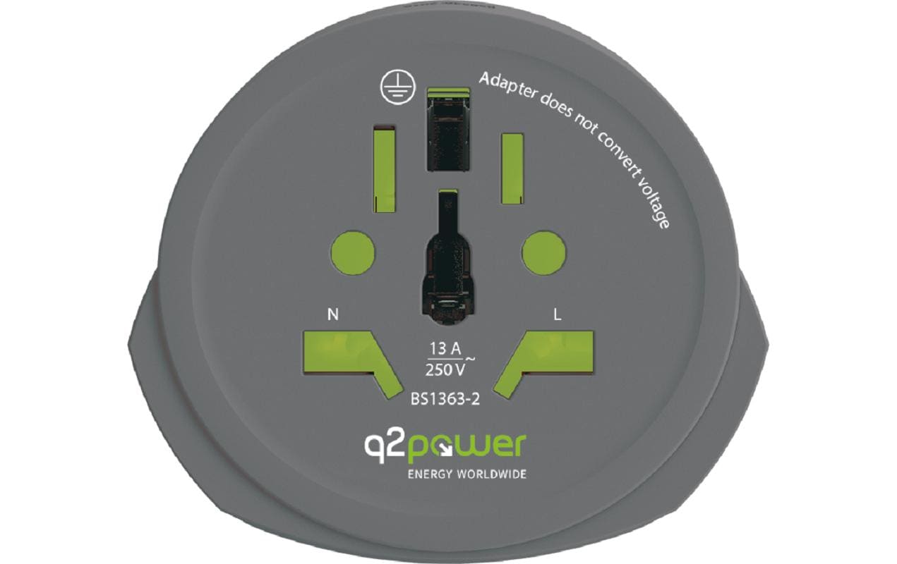 Q2Power Country-Reiseadapter World-EU