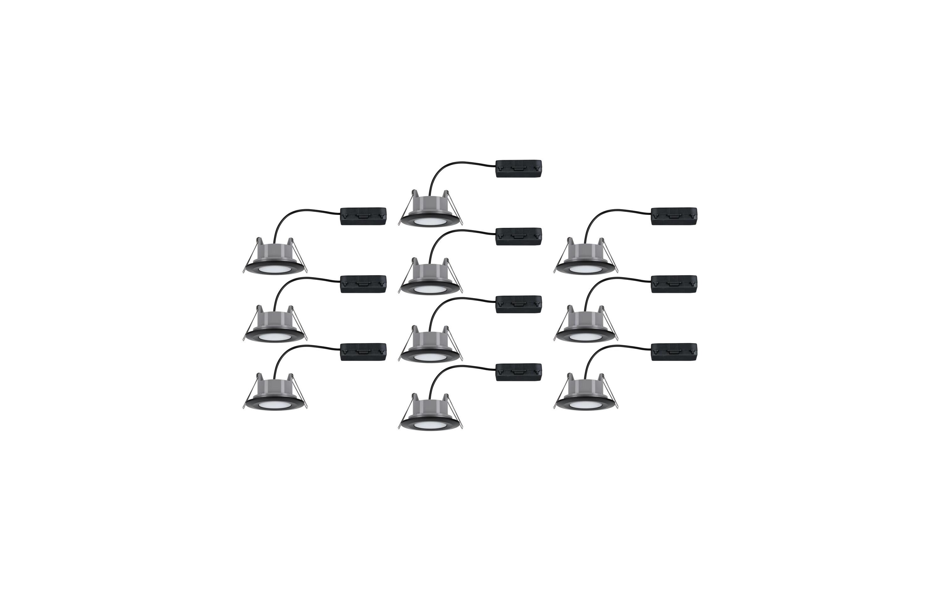 Paulmann Einbauleuchte LED Calla Basisset schwenkbar Schwarz