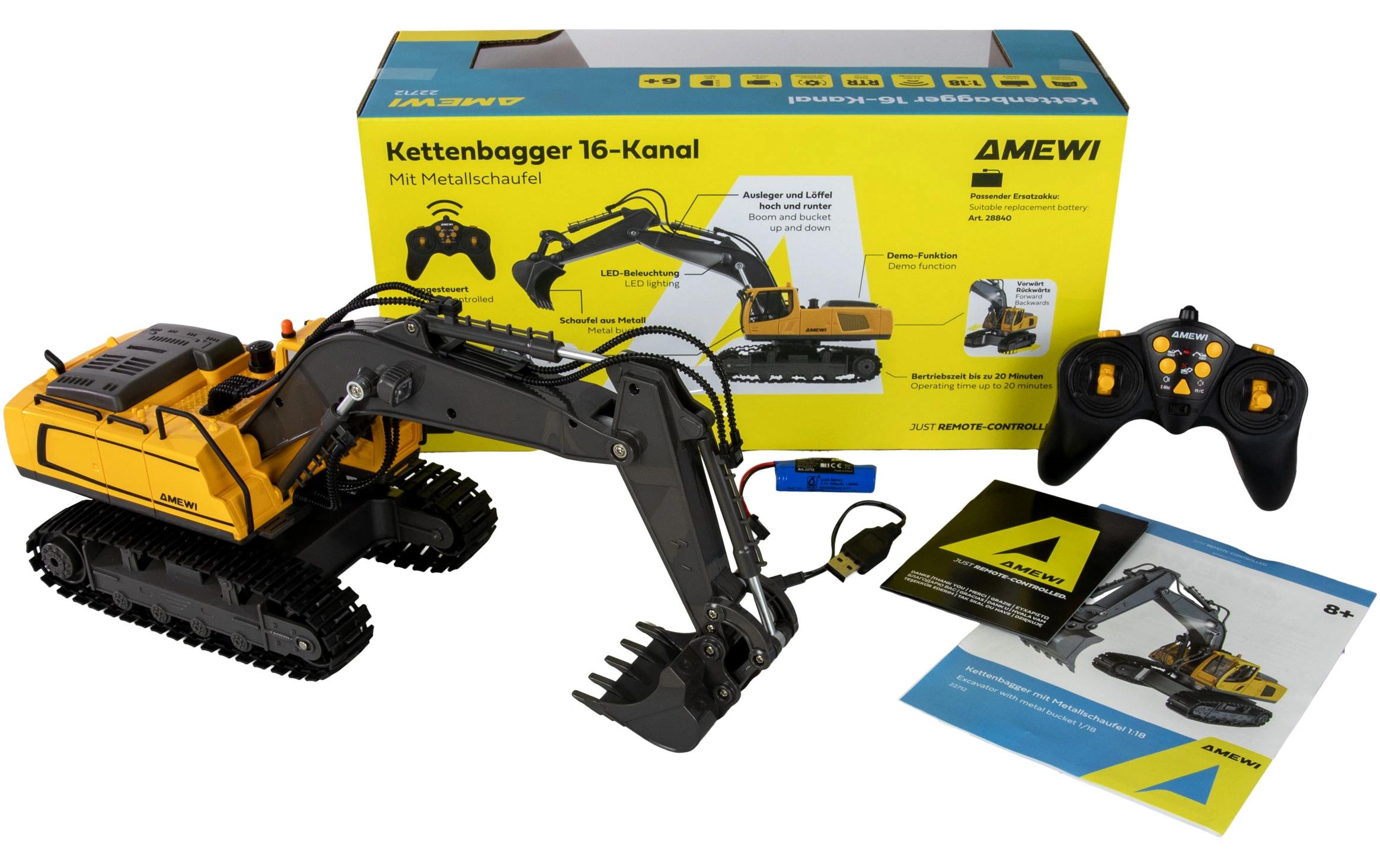 Amewi Kettenbagger 11-Kanal 1:18 RTR