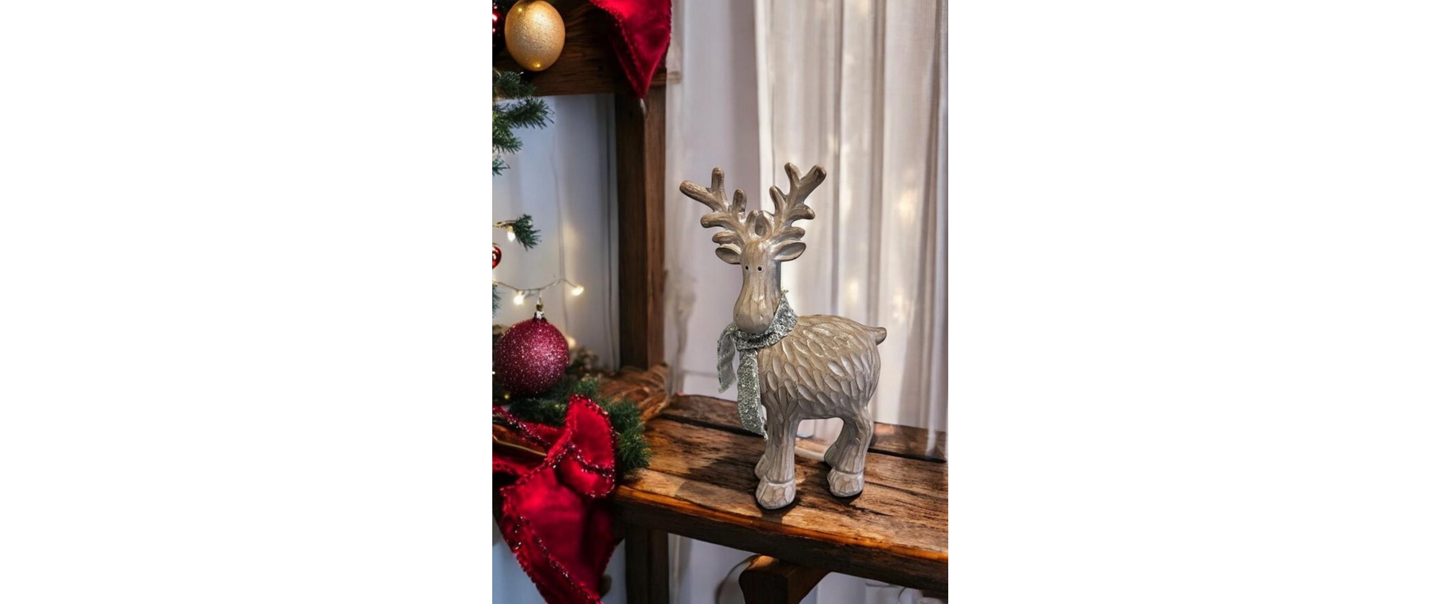 Dameco Weihnachtsfigur Rentier 29 cm, Braun