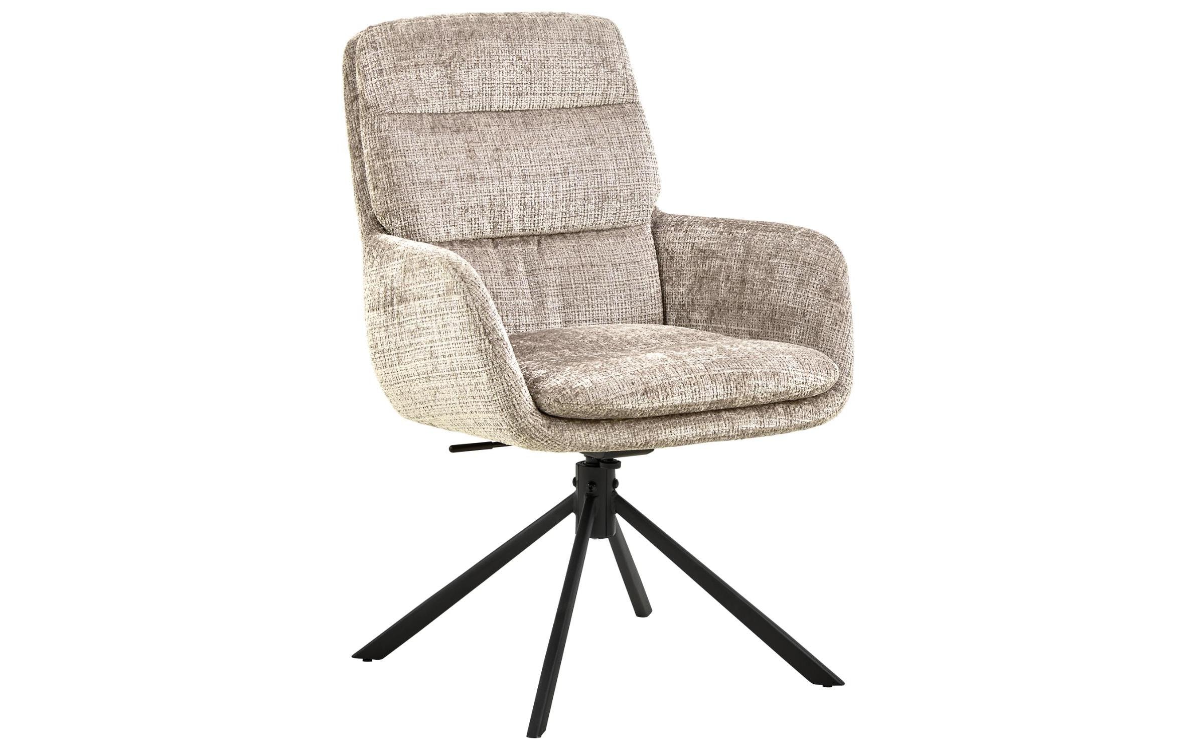 AC Design Stuhl Edgar Beige/Schwarz, 2 Stück