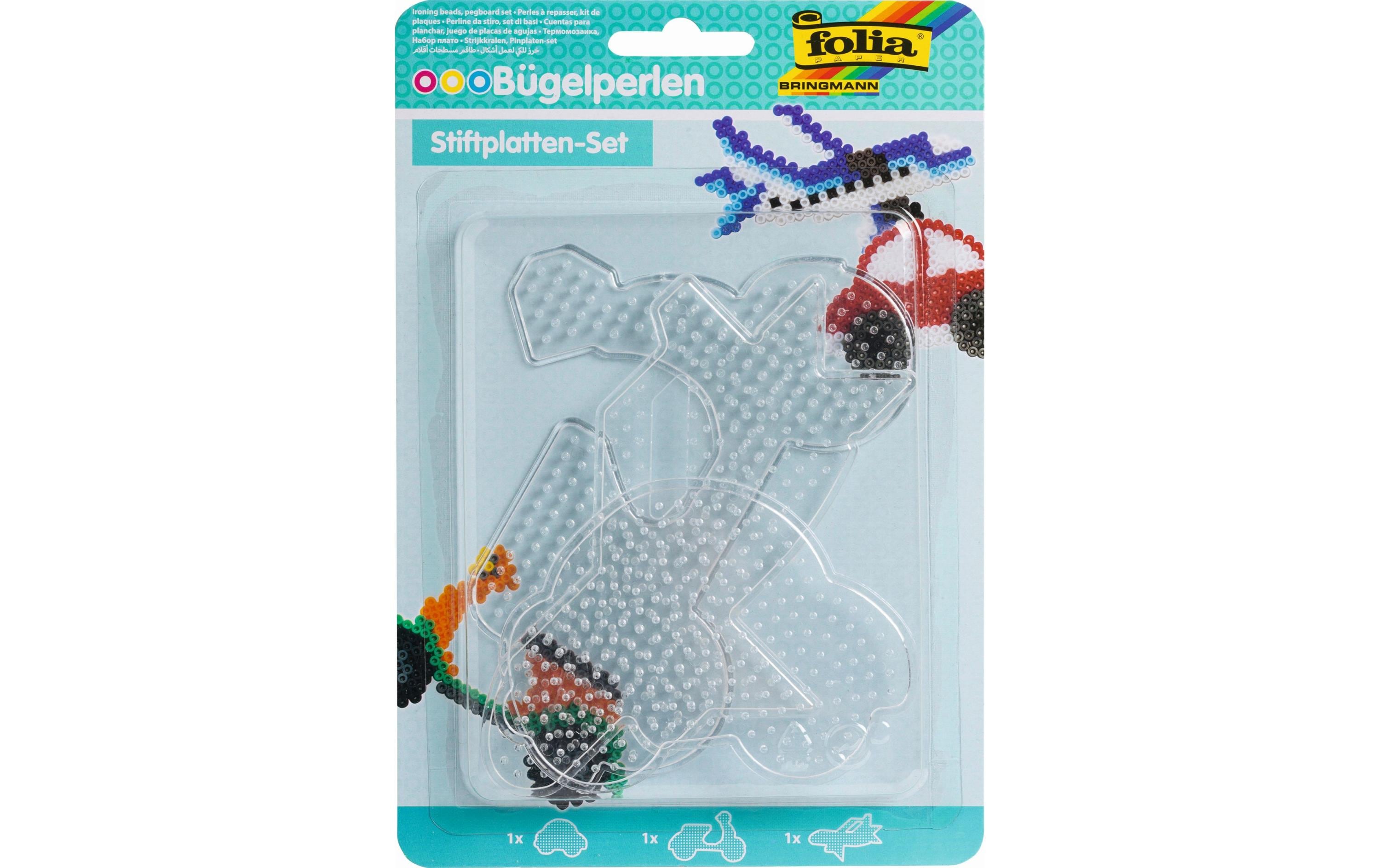 Folia Bügelperlen Platten Stiftplatten-Set Weiss Folia Bügelperlen Platten Stiftplatten-Set Weiss