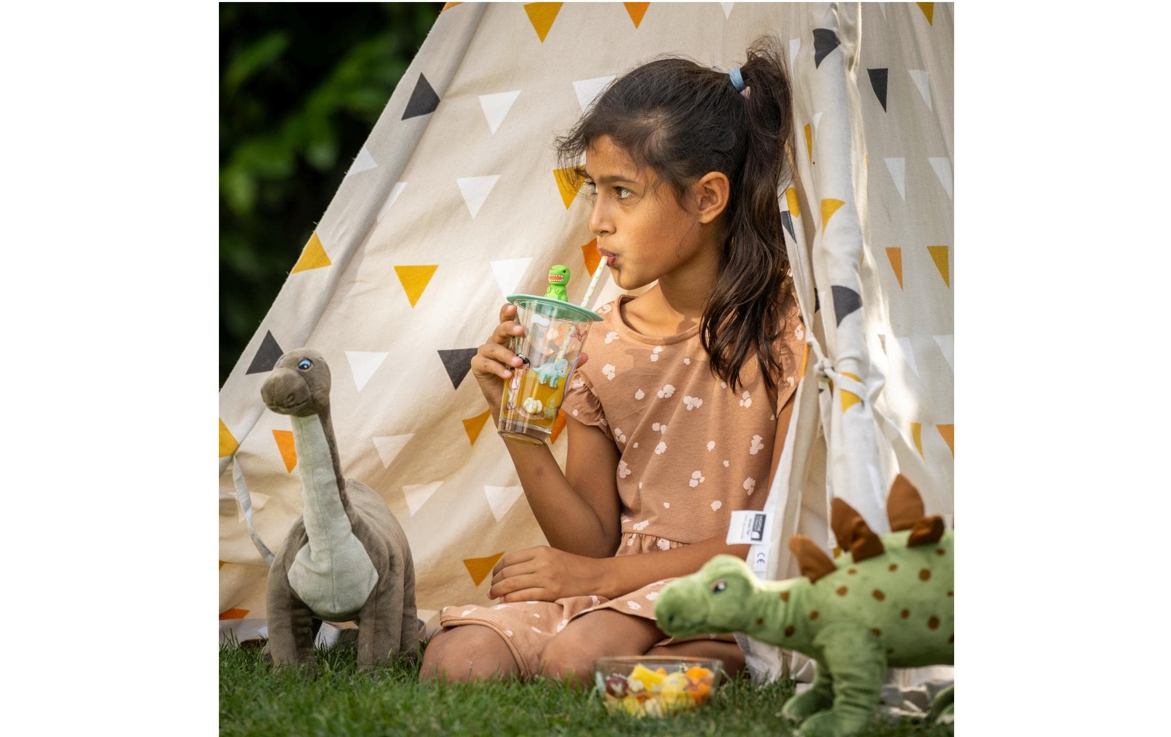 Leonardo Glasabdeckung Avventura Dinosaurier, Grün/Hellblau