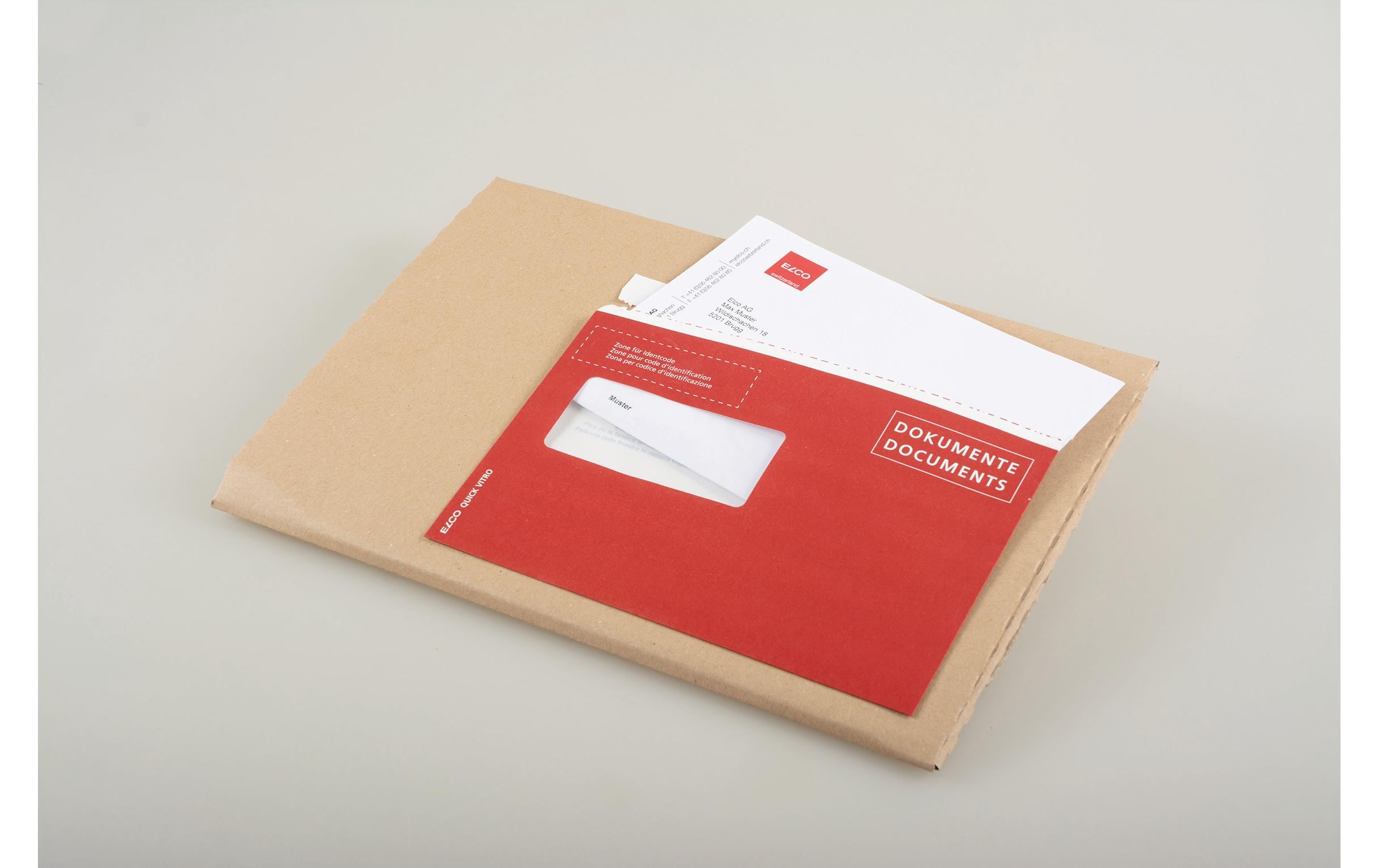 ELCO Dokumententasche aus Papier C5 Fenster links, 250 Stück