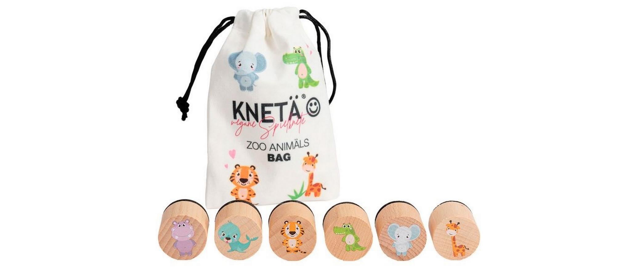 KNETÄ Holzstempel Set Zoo Animäls