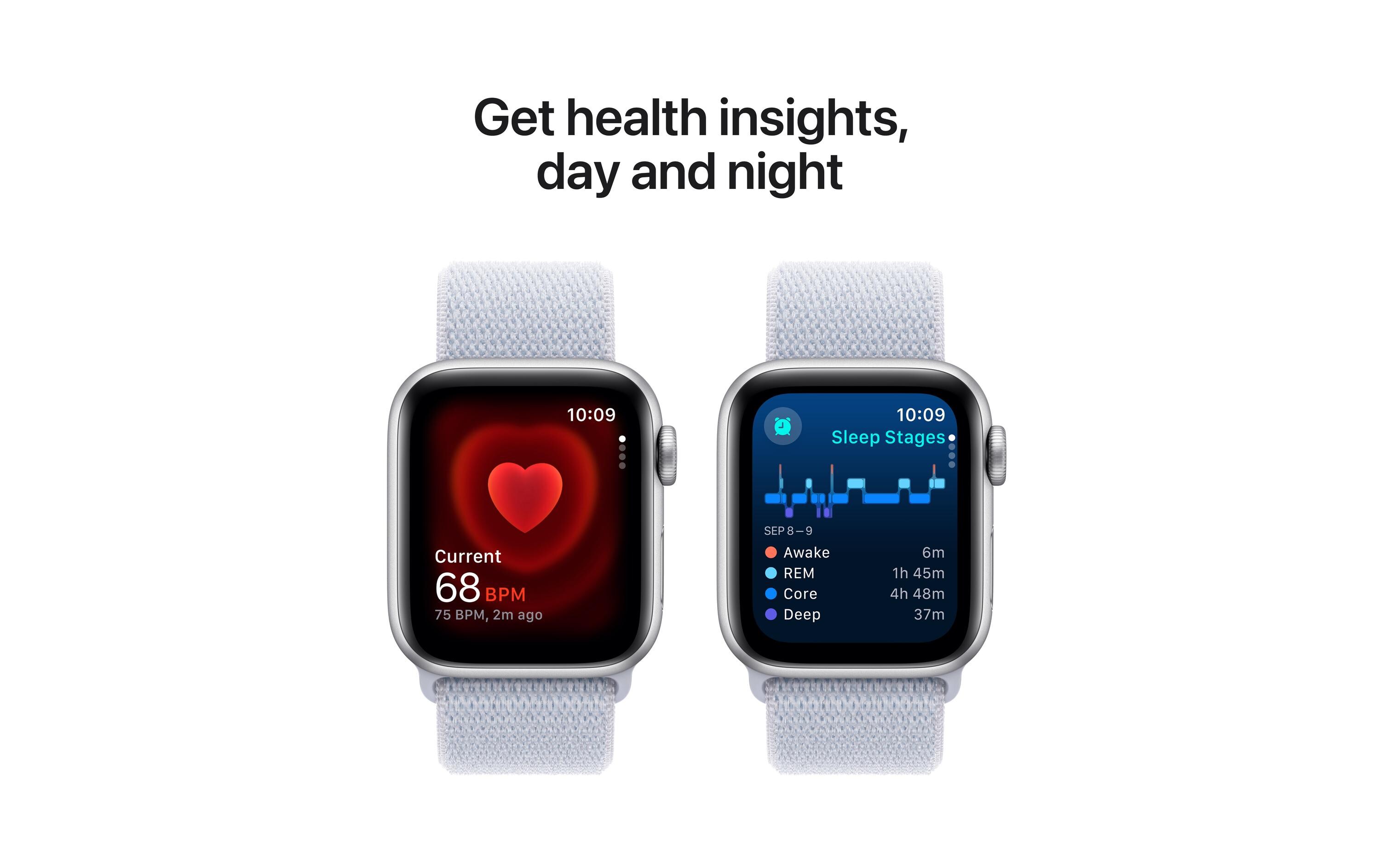 Apple Watch SE 2024 40 mm LTE Silver Blue Cloud Sport Loop