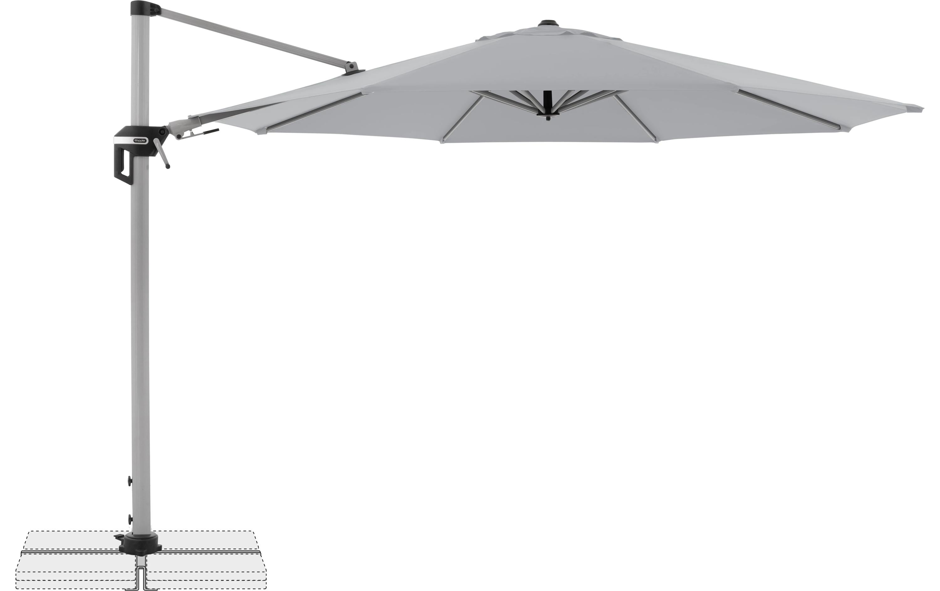 Doppler Sonnenschirm Active 370 - Hellgrau Doppler Sonnenschirm Active 370 - Hellgrau