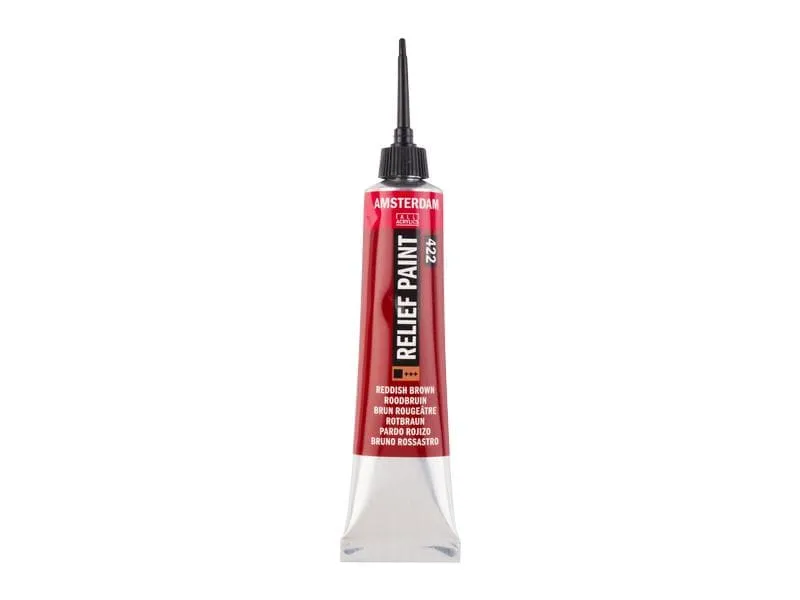 Amsterdam Acrylfarbe Reliefpaint 422 Rotbraun deckend, 20 ml