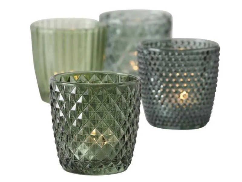 Boltze Windlicht Marilu 4-teilig, Grün Boltze Windlicht Marilu 4-teilig, Grün