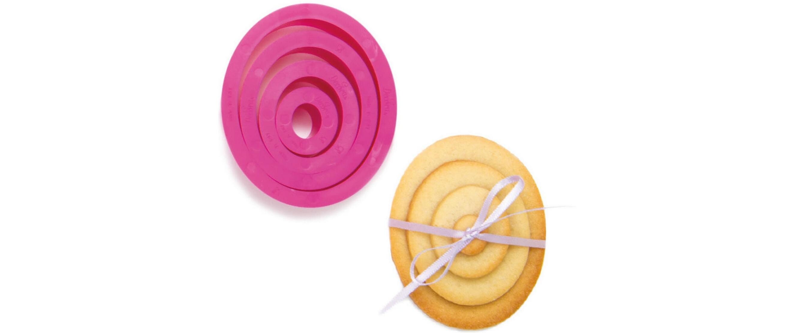 Decora Guetzli-Ausstecher-Set Ovale Kreise, 4 Stück