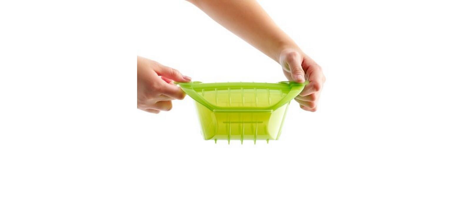 Lékué Mikrowellen-Dampfgarer Tief Grün