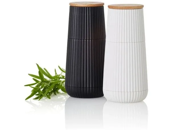 AdHoc Salz- und Pfeffermühle Scape 12.3 cm, Schwarz/Weiss AdHoc Salz- und Pfeffermühle Scape 12.3 cm, Schwarz/Weiss