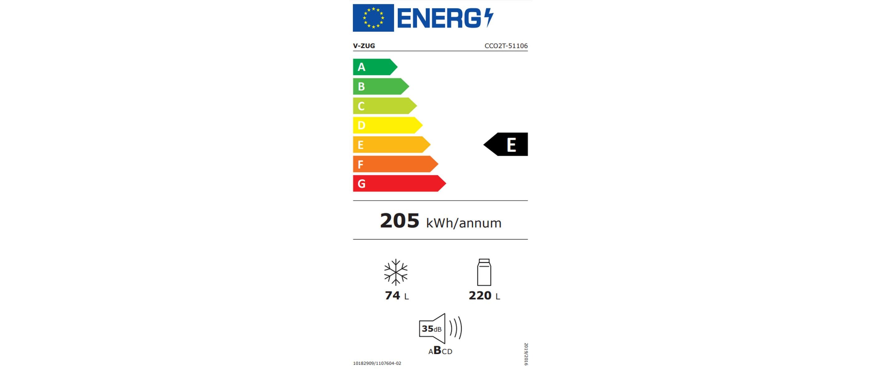 V-Zug Einbau-Kühl-Gefrierkombination CombiCooler V2000 Rechts V-Zug Einbau-Kühl-Gefrierkombination CombiCooler V2000 Rechts