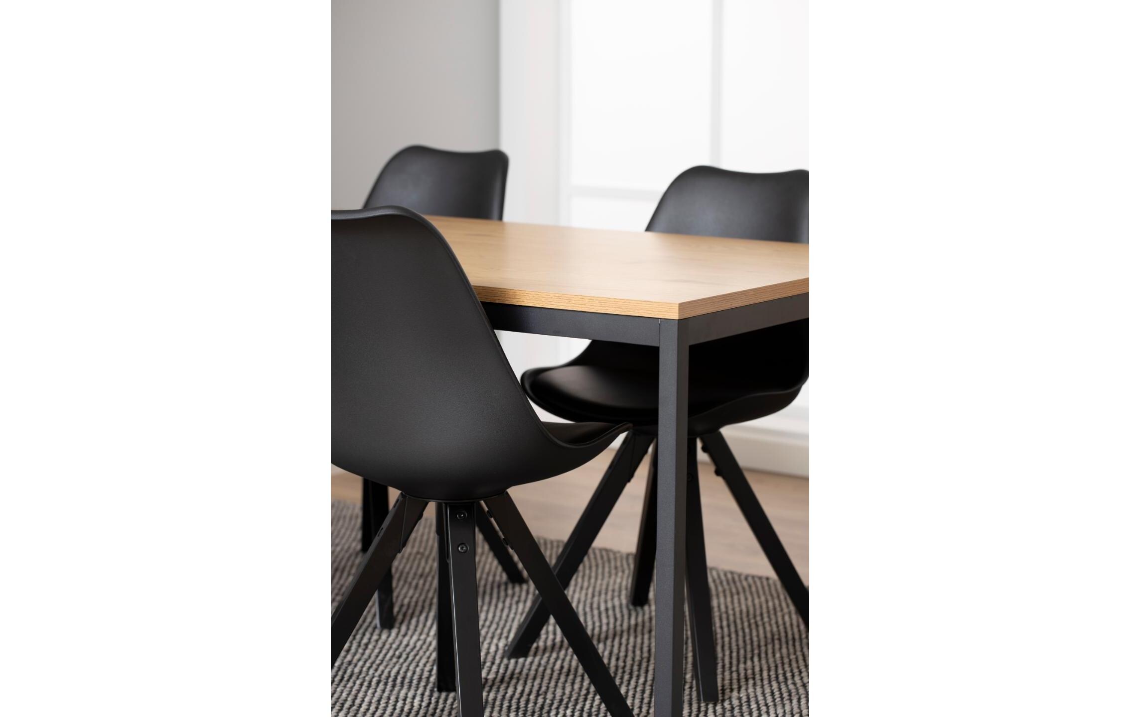 AC Design Tisch Seaford Eiche/Schwarz