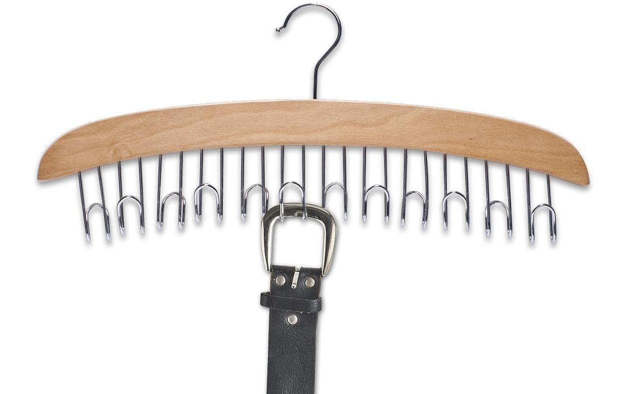 Zeller Present Gürtelhalter Buche Silber/Braun