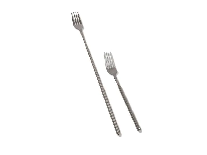 BBQ Dragon Fondue-Teleskopgabel Set 2 Stück, Silber BBQ Dragon Fondue-Teleskopgabel Set 2 Stück, Silber