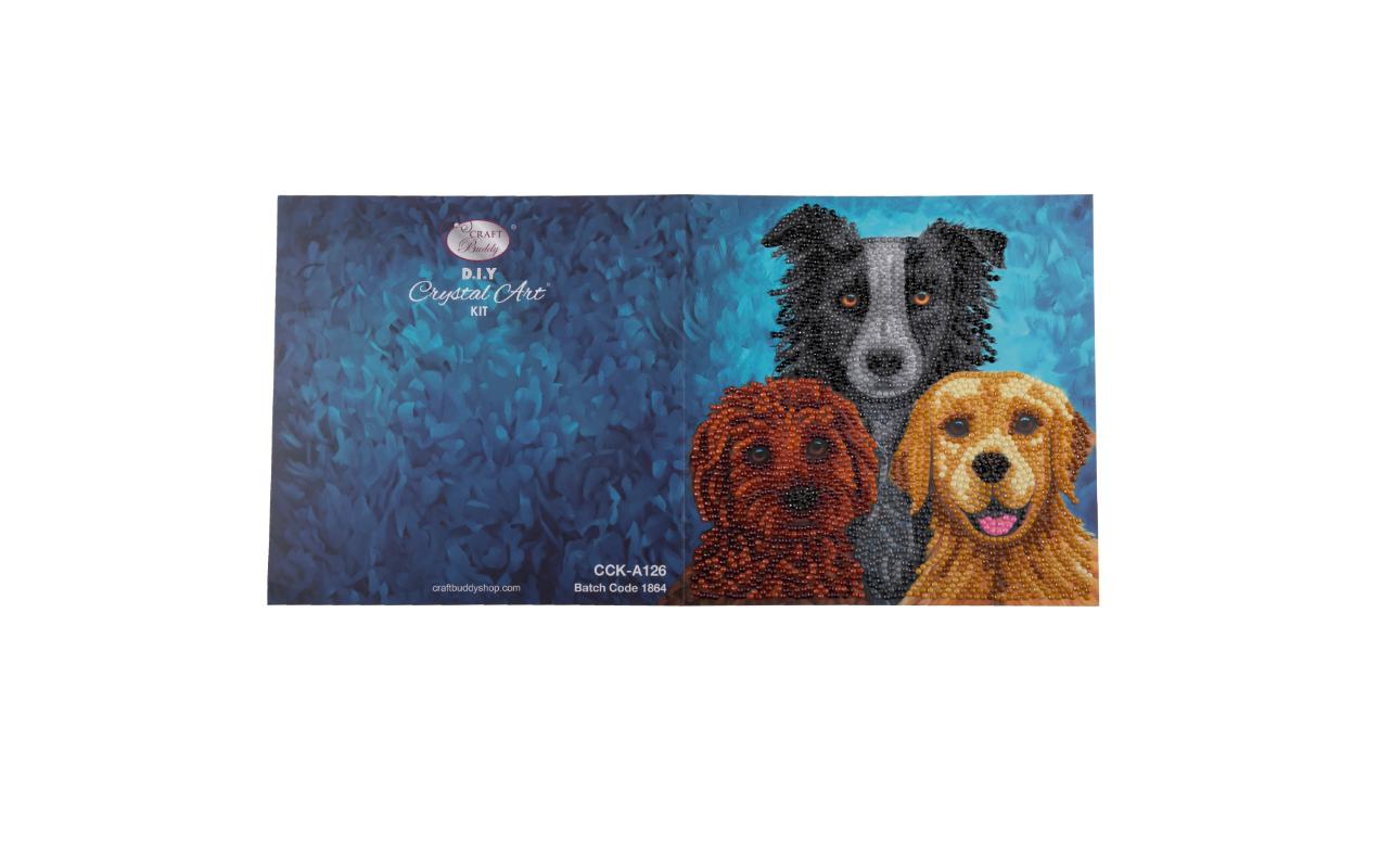 CRAFT Buddy Bastelset Crystal Art Card Hunde