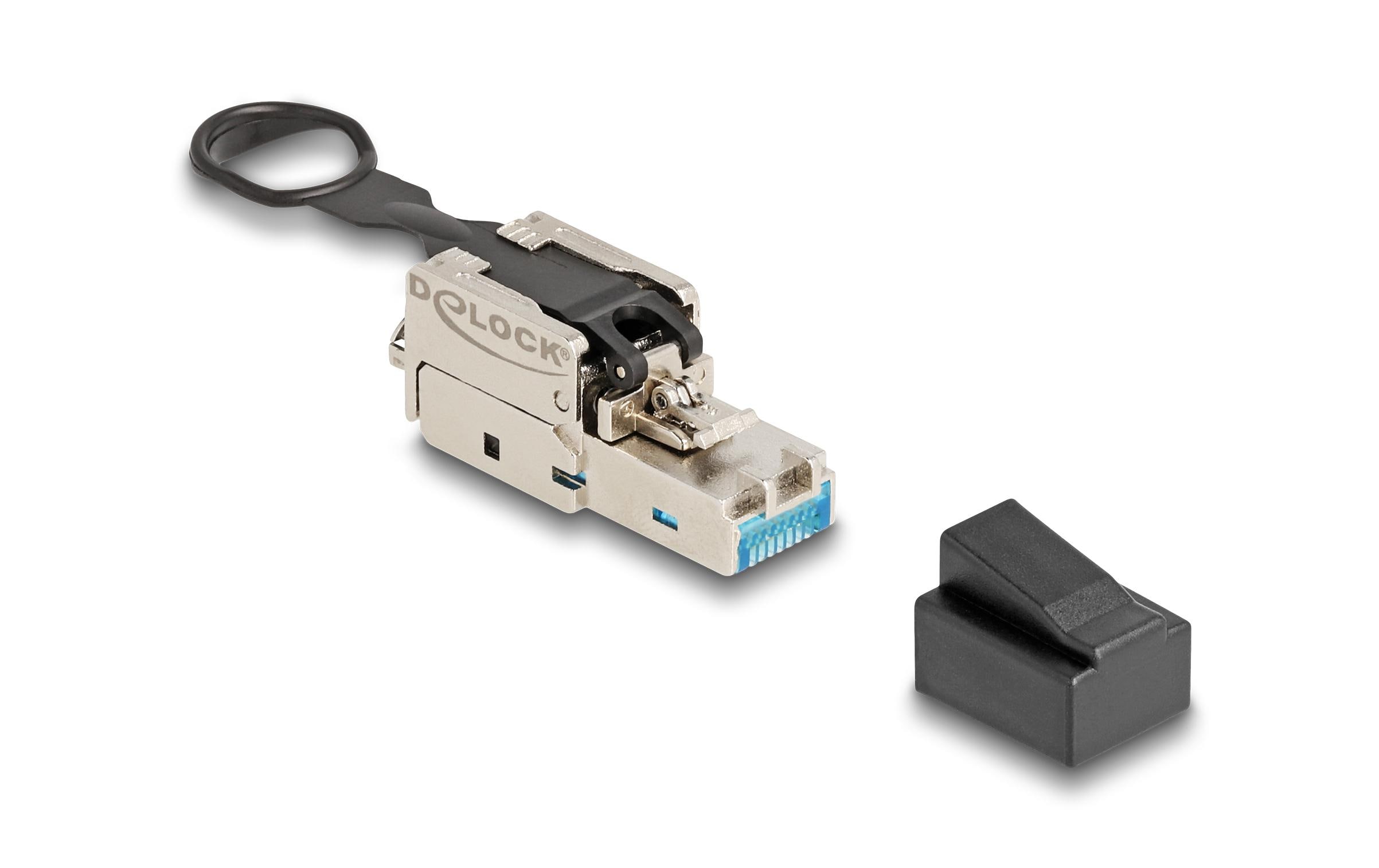 Delock Stecker RJ45 Cat.6A Feldkonfektionierbar 1 Stück, Silber Delock Stecker RJ45 Cat.6A Feldkonfektionierbar 1 Stück, Silber