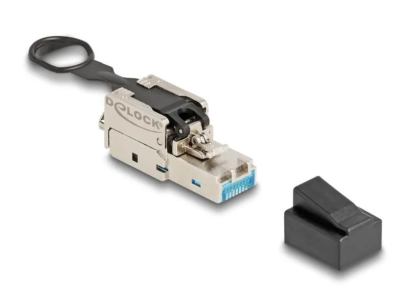Delock Stecker RJ45 Cat.6A Feldkonfektionierbar 1 Stück, Silber Delock Stecker RJ45 Cat.6A Feldkonfektionierbar 1 Stück, Silber