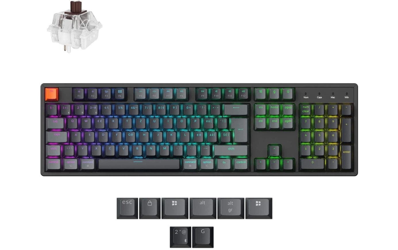 Keychron Gaming-Tastatur K10 QMK Version 2 Red Switch