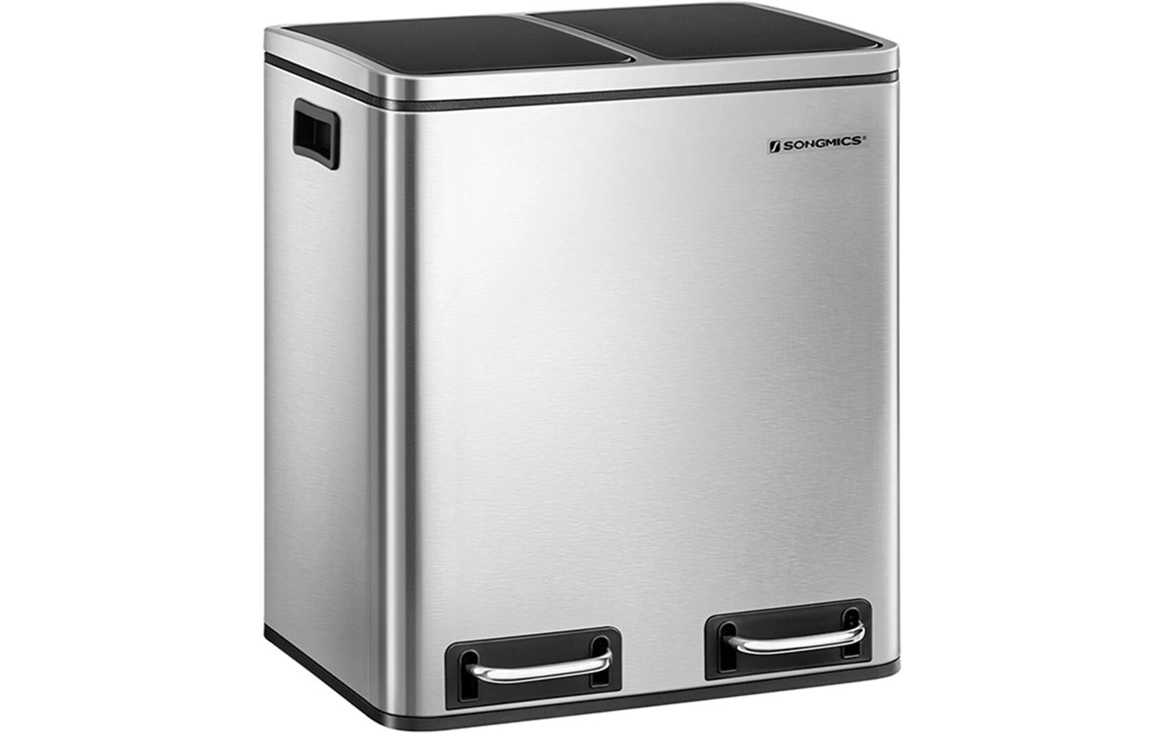 Songmics Abfalleimer 30 l, Silber