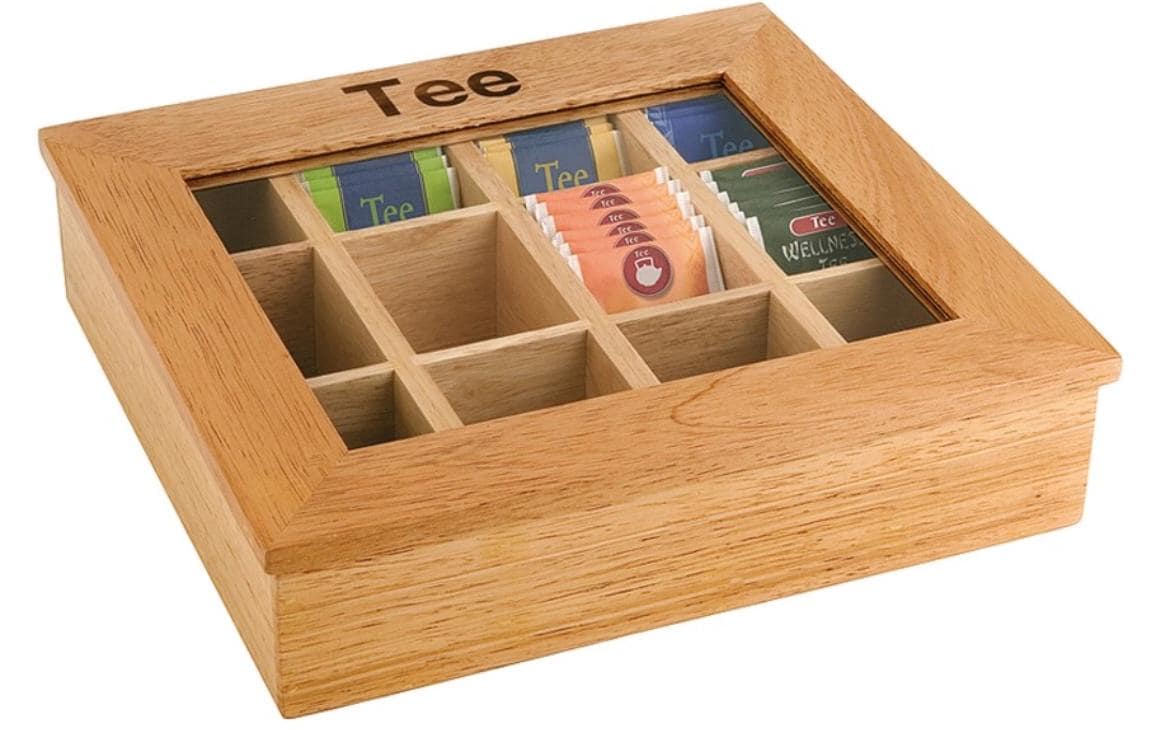 APS Teebox mit 12 Kammern Hellbraun APS Teebox mit 12 Kammern Hellbraun