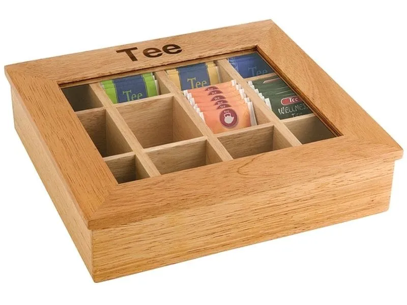 APS Teebox mit 12 Kammern Hellbraun