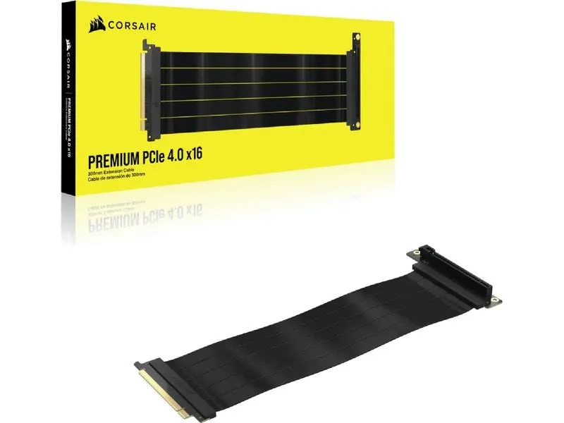 Corsair PCI-E Riser Karte Premium PCIe Verlängerungskabel 4.0 x16 Corsair PCI-E Riser Karte Premium PCIe Verlängerungskabel 4.0 x16