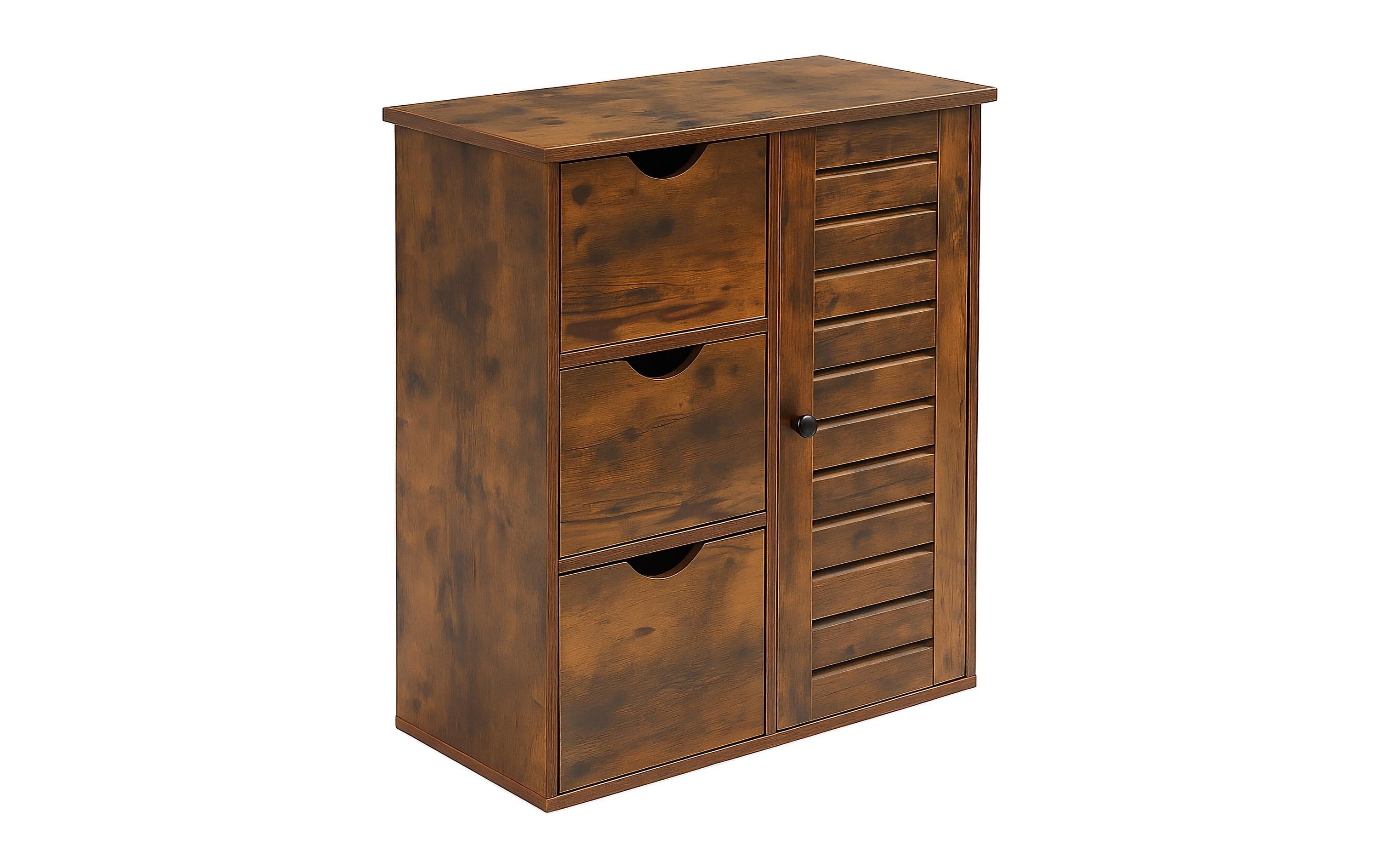 relaxdays Badezimmerregal 80 x 60 x 30 cm Braun