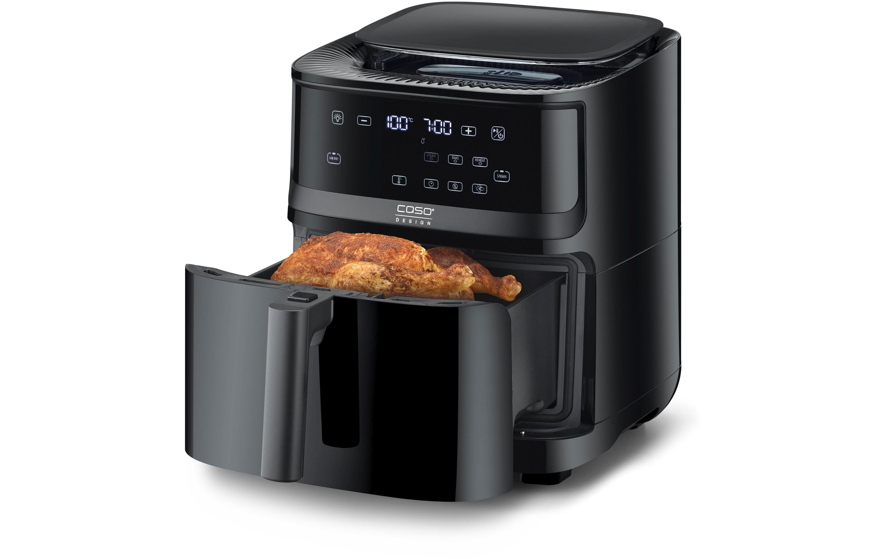 Caso Heissluft-Fritteuse AirFry & Steam 700 1.3 kg, Schwarz Caso Heissluft-Fritteuse AirFry & Steam 700 1.3 kg, Schwarz