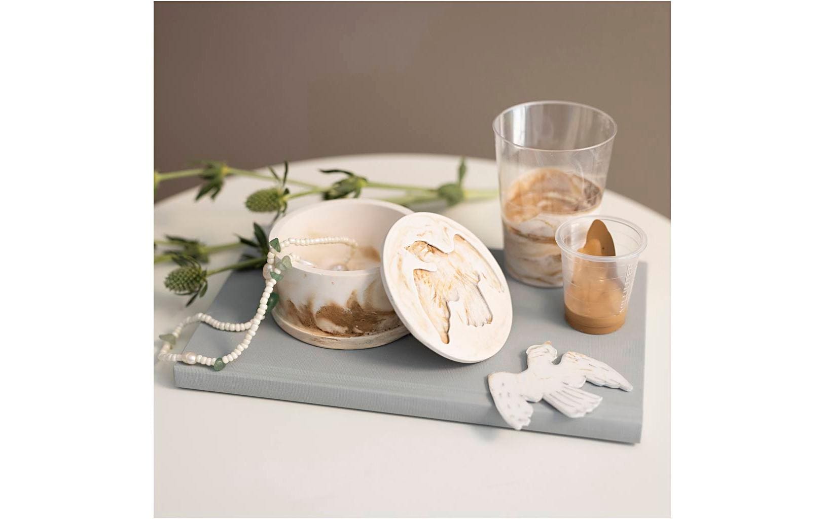 Creativ Company Giessharz mit Vorratsdose Beige