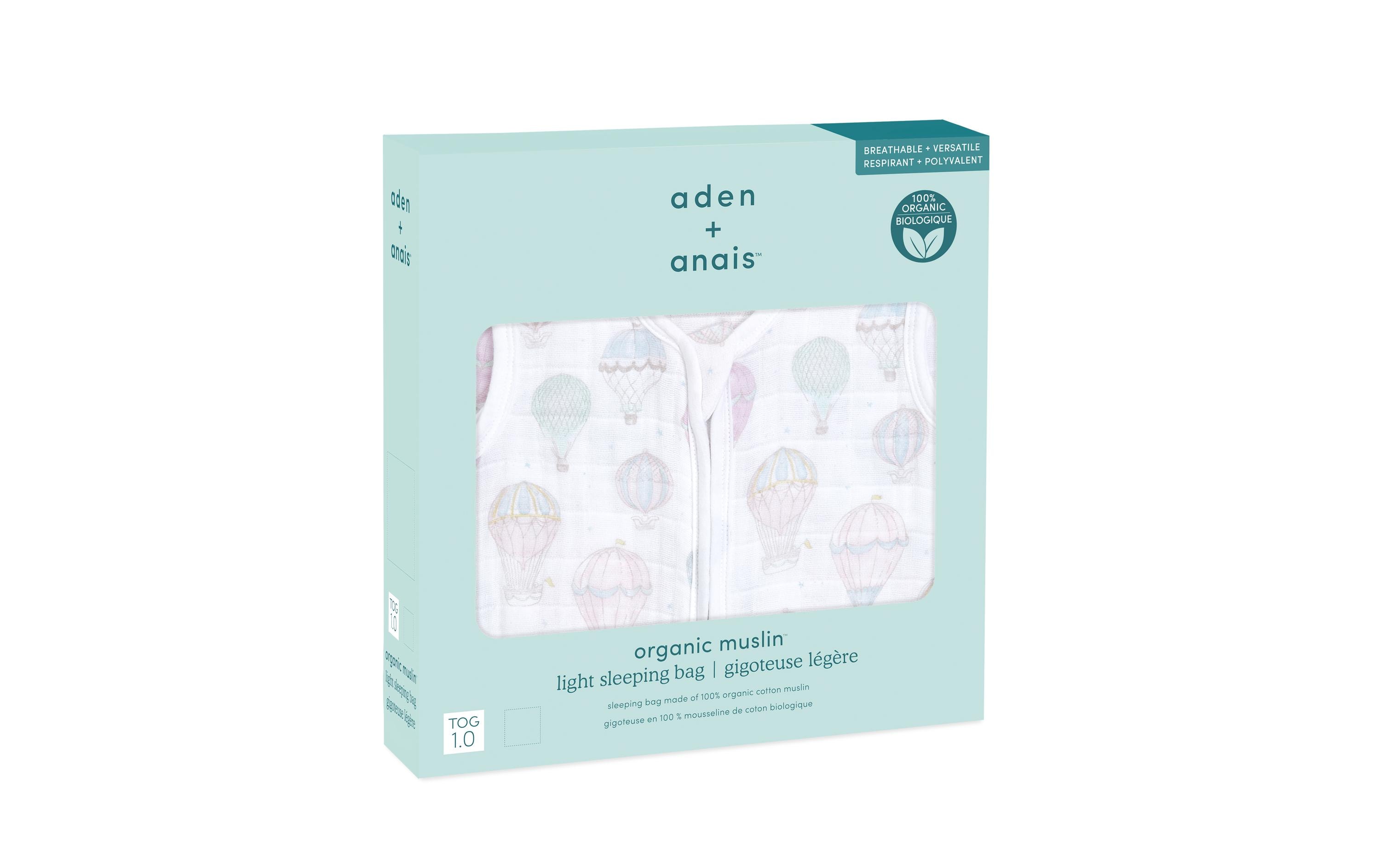 Aden + Anais Baby-Sommerschlafsack Above the Clouds 0-6 Mt.