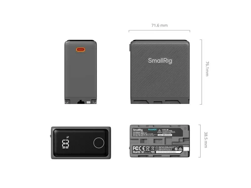 Smallrig Videokamera-Akku USB-C für Sony NP-F970 Extreme Smallrig Videokamera-Akku USB-C für Sony NP-F970 Extreme