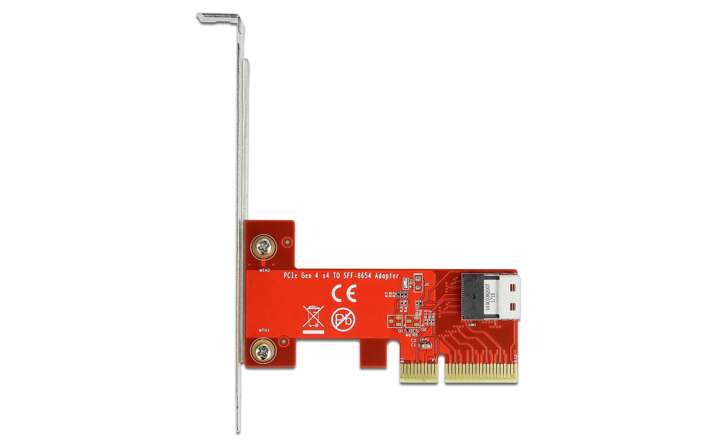 Delock Host Bus Adapter PCI-Ex4v4 - 1x SFF-8654 4i NVMe