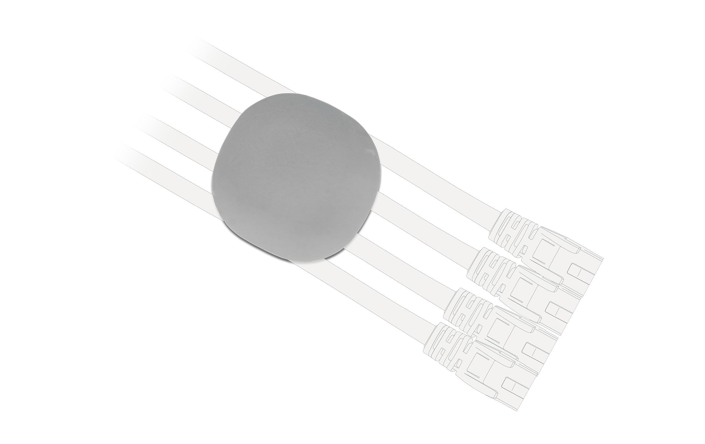 Delock Kabelhalter 14 x 25 mm, 3 Stück mit 4 Durchführungen