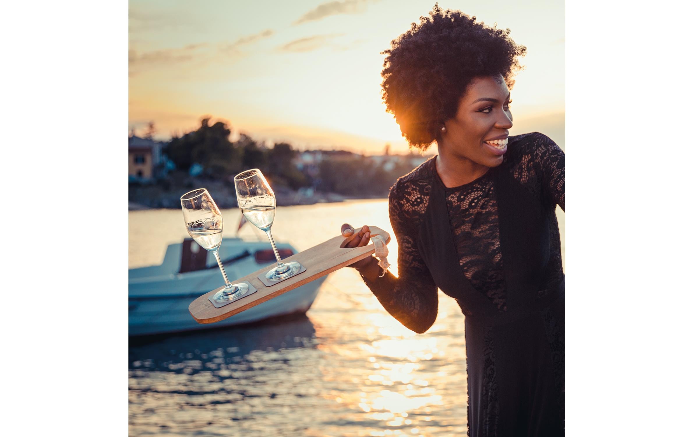 Silwy Outdoor-Champagnerglas Kristallgläser 2er-Set