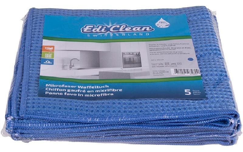Edi Baur Mikrofaser-Reinigungstuch 5 Stück, Blau